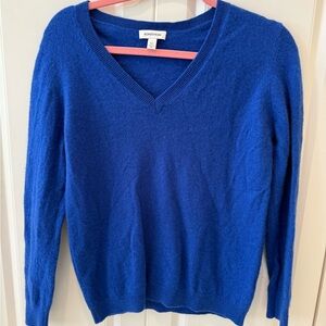 Nordstrom 100% cashmere royal blue sweater